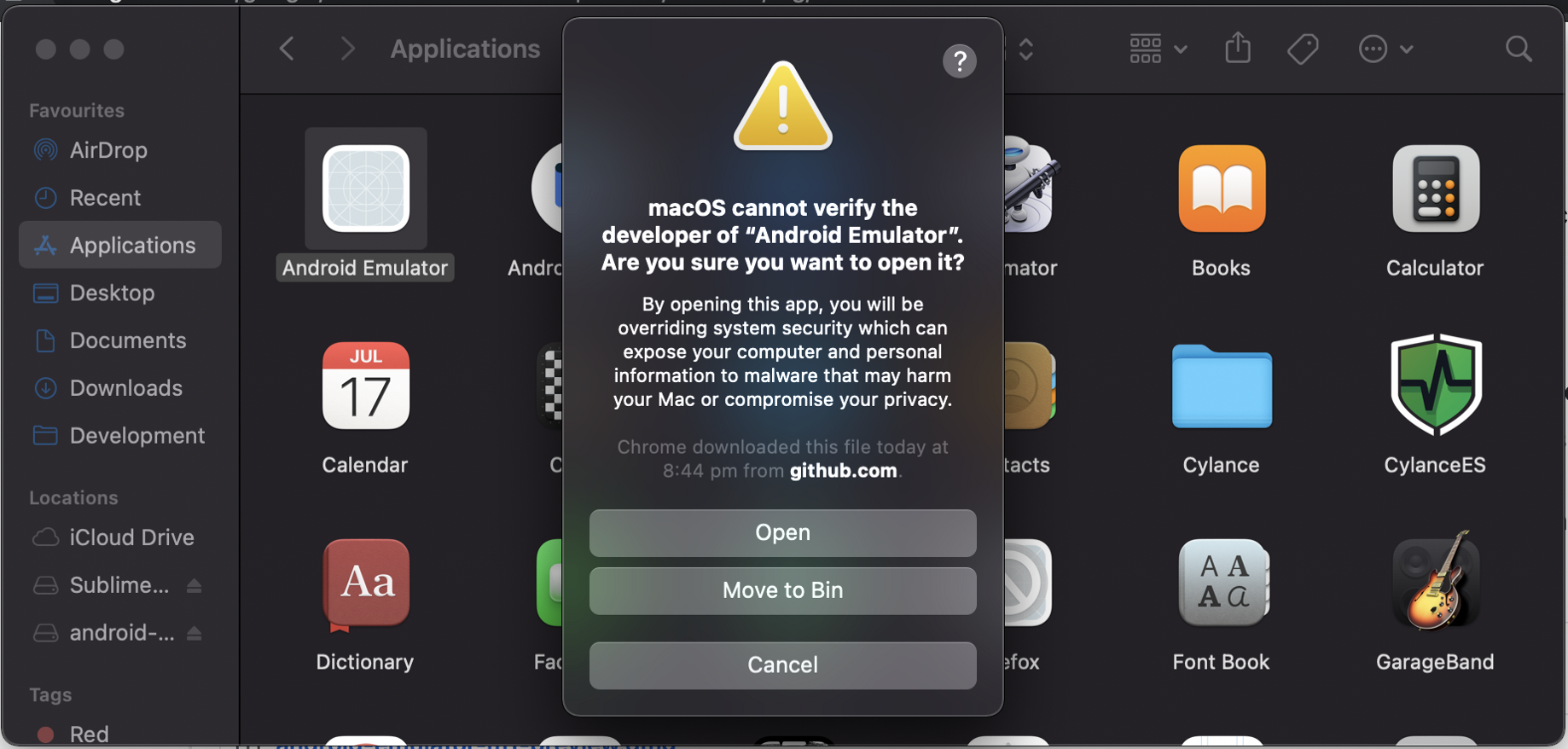 android n emulator mac
